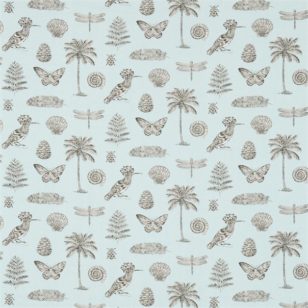 Cocos Sky/Taupe Fabric by Sanderson