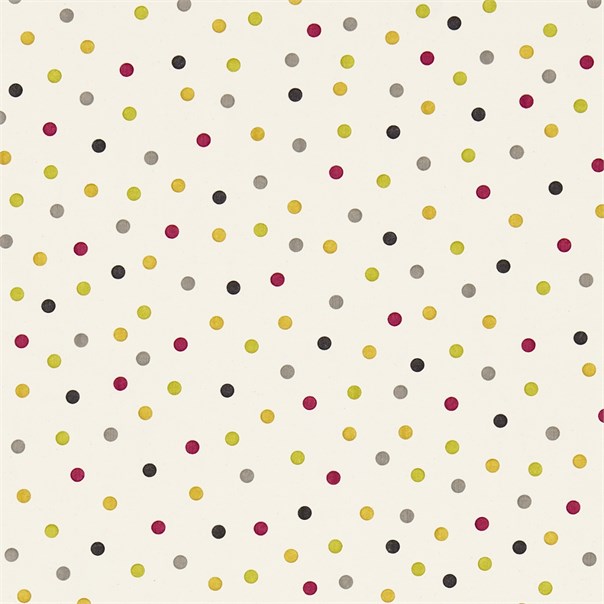 Polka Dot Black/Red Fabric by Sanderson