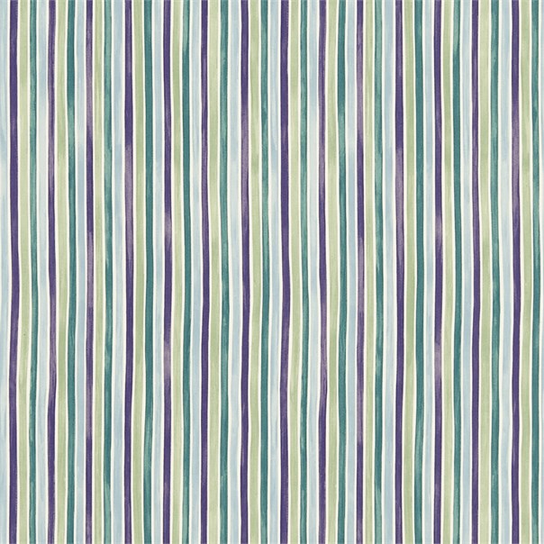 Polka Stripe Purple/Green Fabric by Sanderson