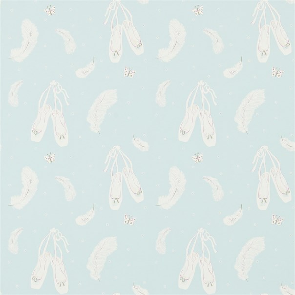Ballet Shoes Duck Egg Fabric by Sanderson