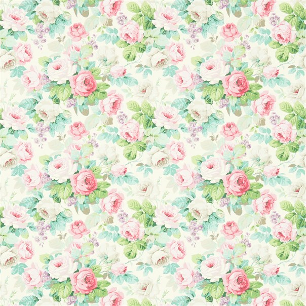 Chelsea Pink/Celadon Fabric by Sanderson