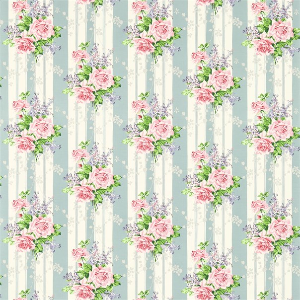 Cecile Rose Duck Egg/Rose Fabric by Sanderson
