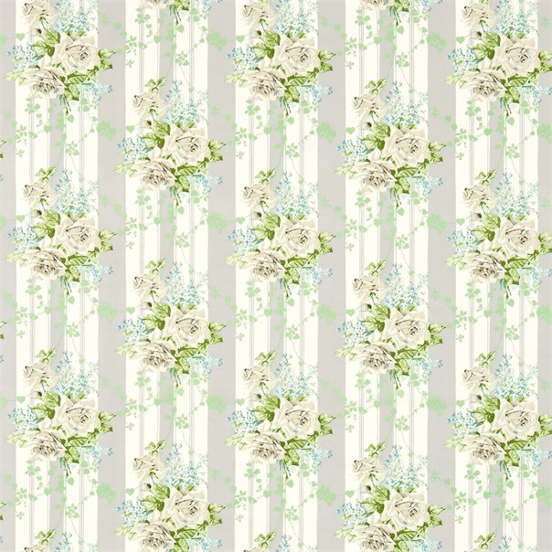 Cecile Rose Ivory/Silver Fabric by Sanderson