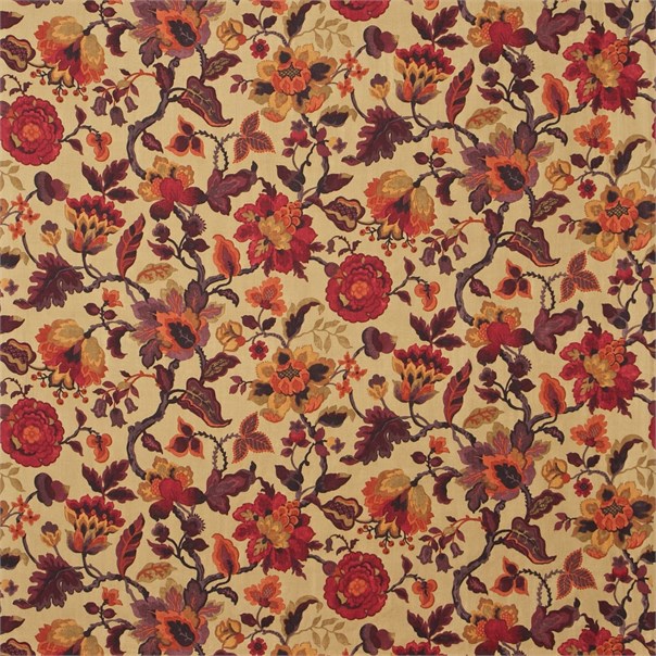 Amanpuri Old Gold/Aubergine Fabric by Sanderson