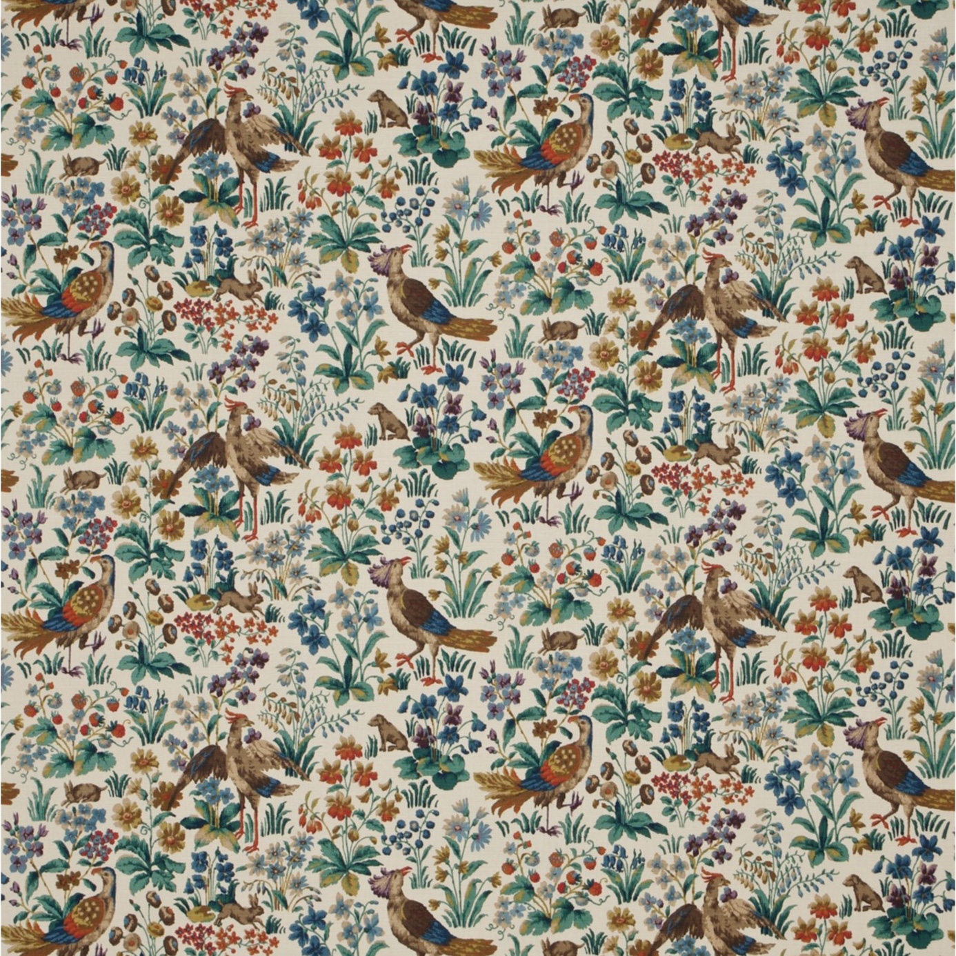 Cluny Cream/Brown/Multi Fabric by Sanderson
