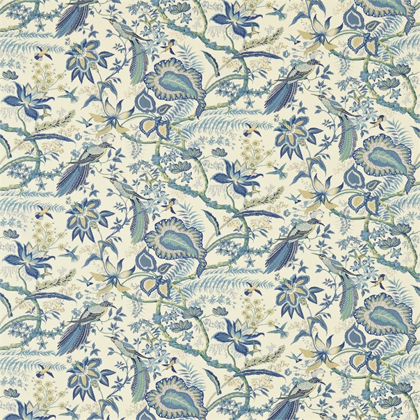 Suva Blue Cream Fabric by Sanderson