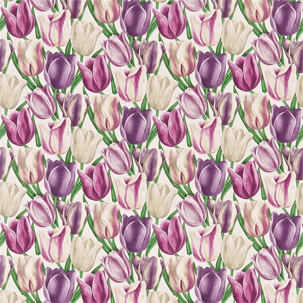 Early Tulips Purple/Plum Fabric by Sanderson