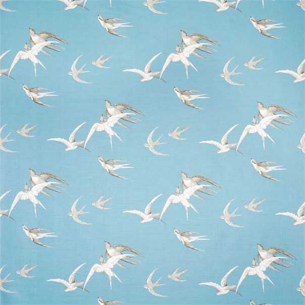 Swallows Wedgewood Fabric by Sanderson