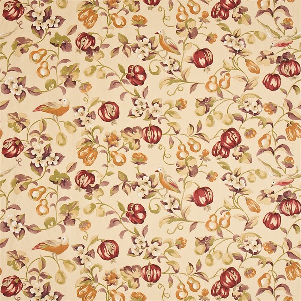 Pear & Pomegranate Mandarin/Damson Fabric by Sanderson