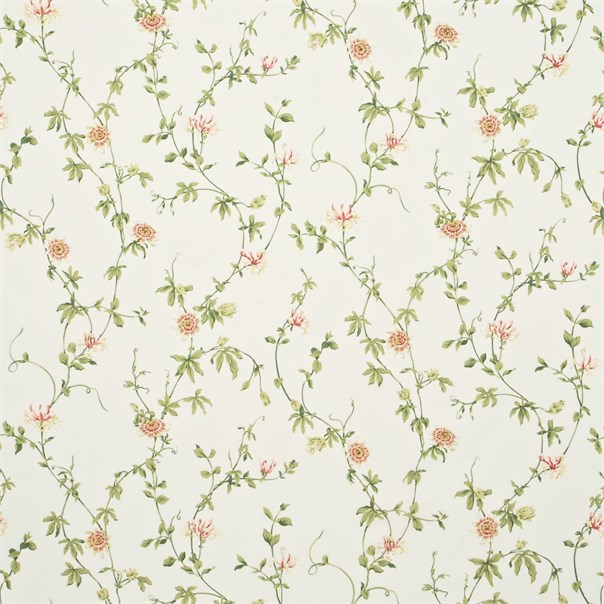 Passion Flower Ivory/Pink Fabric by Sanderson