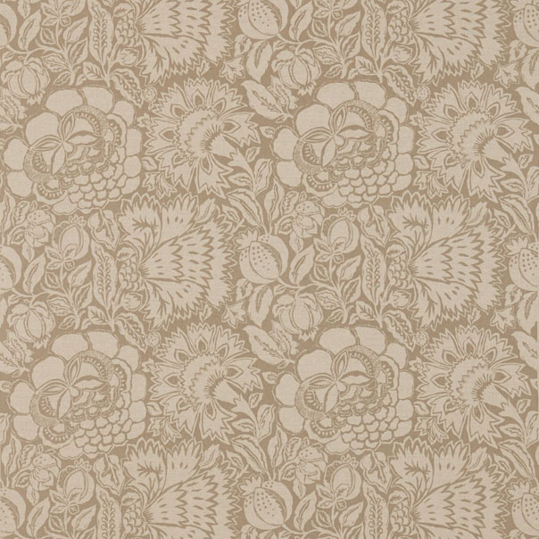Poppy Damask Linen/Natural Fabric by Sanderson