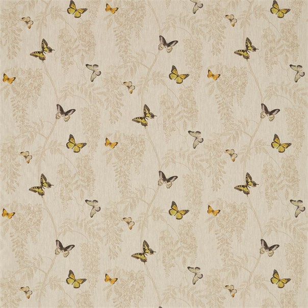 Wisteria & Butterfly Linen/Citrus Fabric by Sanderson