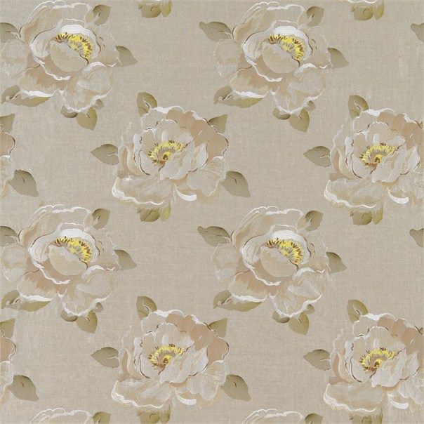 Vanessa Embroidery Ivory/Linen Fabric by Sanderson
