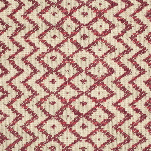 Cheslyn Claret/Cream Fabric by Sanderson