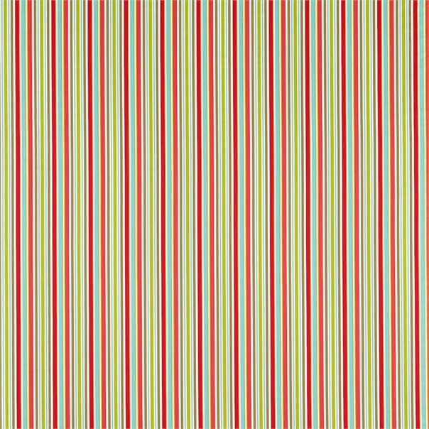 Candy Stripe Red/Blue Fabric by Sanderson
