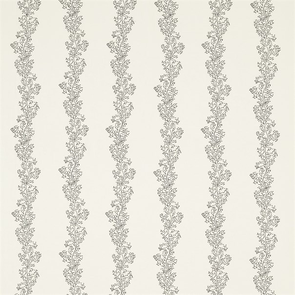 Sparkle Coral Embroidery Jet/Ivory Fabric by Sanderson