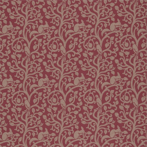 Squirrel & Dove Wool Cherry Fabric by Sanderson
