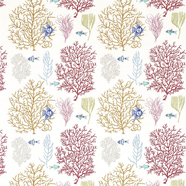 Coral & Fish Tropical/Brights Fabric by Sanderson