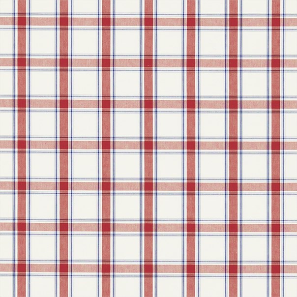 Brighton Red/Marine Fabric by Sanderson