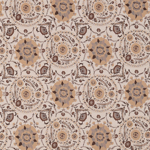 Anthos Sepia/Ecru Fabric by Sanderson