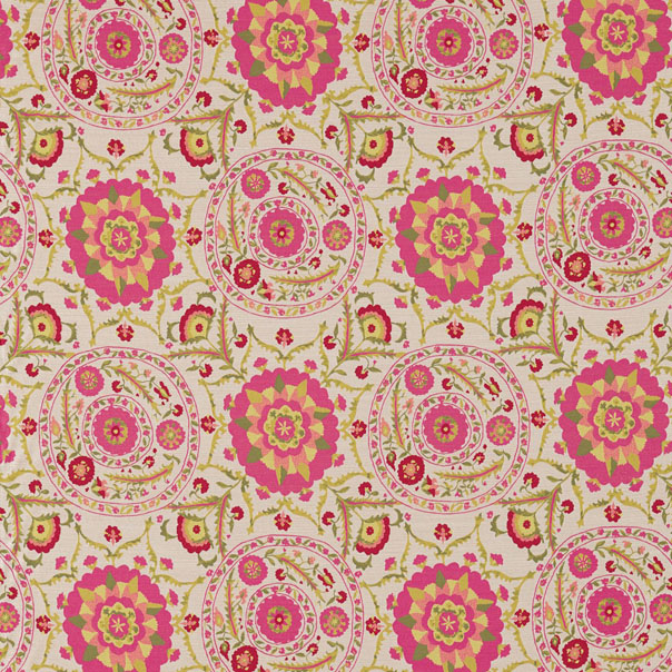 Anthos Cerise/Lime Fabric by Sanderson