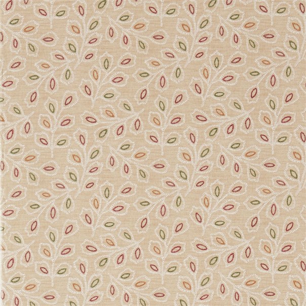Tea Garden Linen/Red Fabric by Sanderson