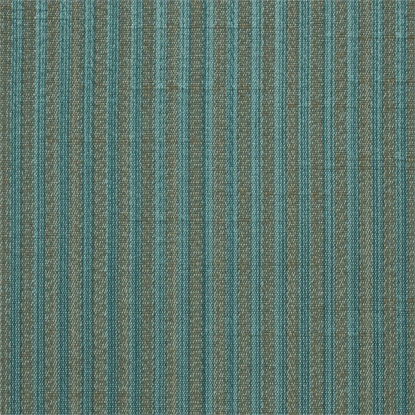 Albury Stripe Teal Fabric by Sanderson