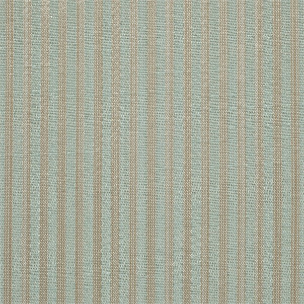 Albury Stripe Aqua/Oatmeal Fabric by Sanderson