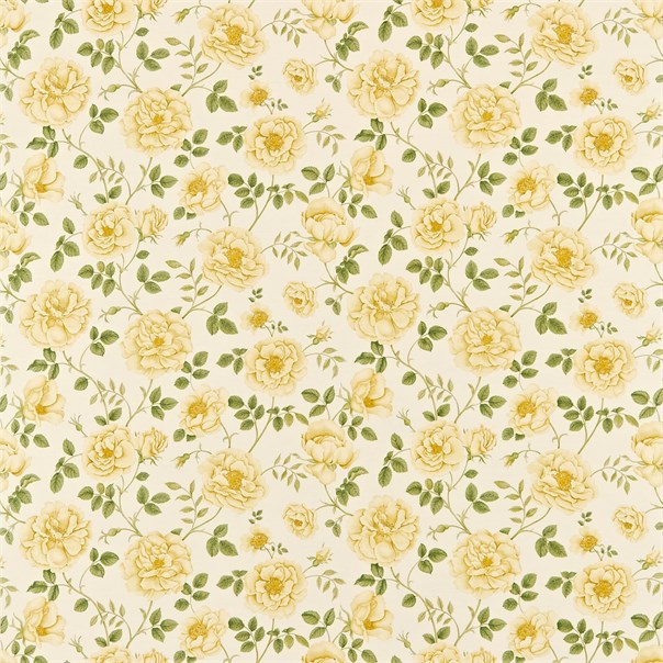 Rosalie Parchment/Yellow Fabric by Sanderson