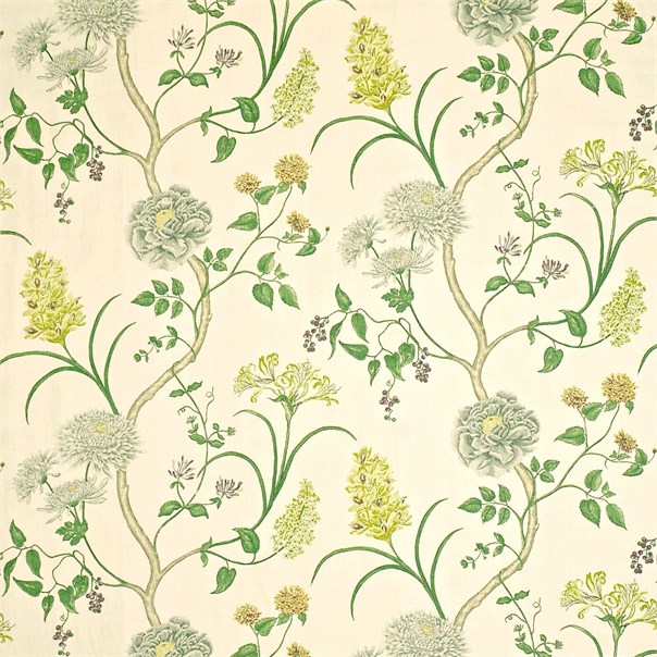 Summer Tree Silver/Linden Fabric by Sanderson