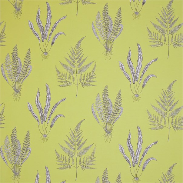 Woodland Ferns Chartreuse Fabric by Sanderson