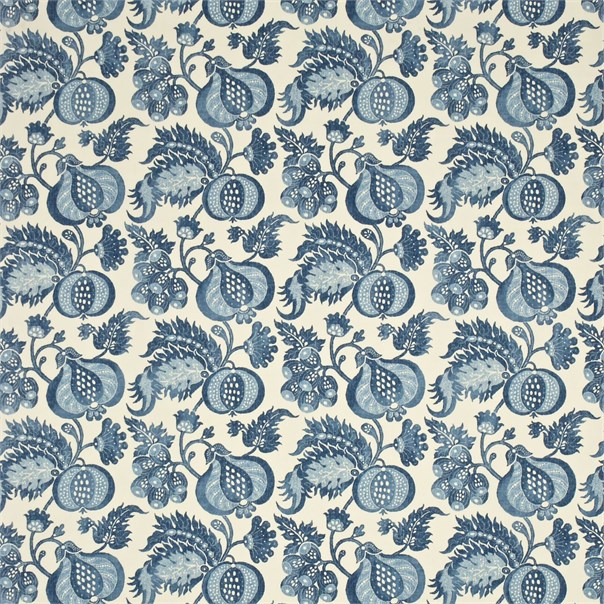 China Blue Indigo/Neutral Fabric by Sanderson
