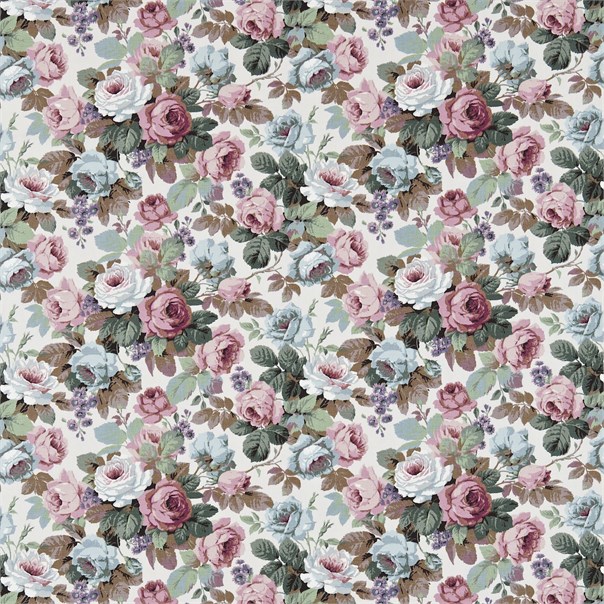 Chelsea Ivory/Duck Egg Fabric by Sanderson