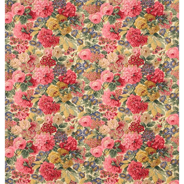 Rose & Peony Red Fabric by Sanderson