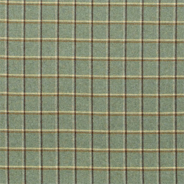 Woodford Check Bayleaf/Vellum Fabric by Sanderson