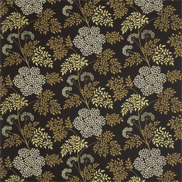 Cowparsley Ebony Fabric by Sanderson