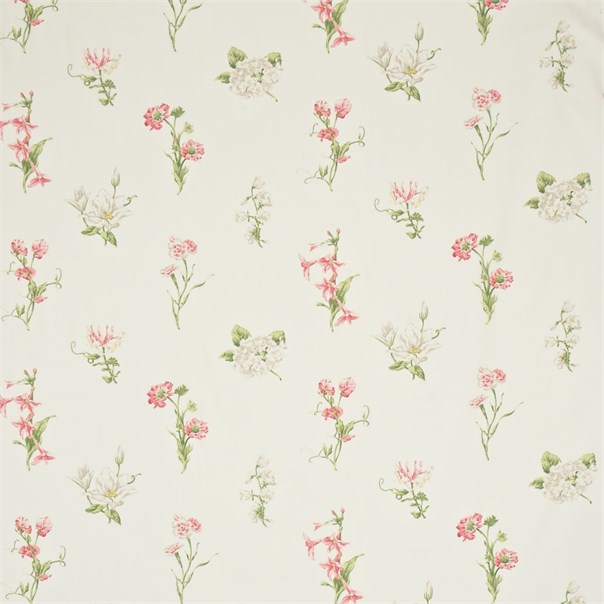 Country Flowers Ivory/Pink Fabric by Sanderson