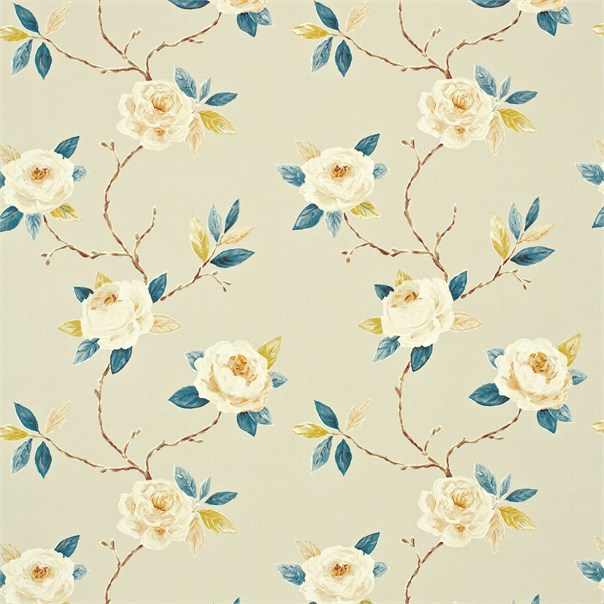 Ottoline Copper/Teal Fabric by Sanderson