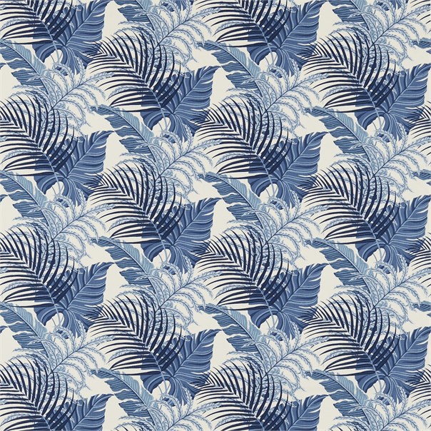 Manila Blue/Linen Fabric by Sanderson