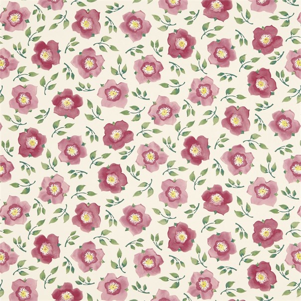 Hellebore China Rose Pink Fabric by Sanderson