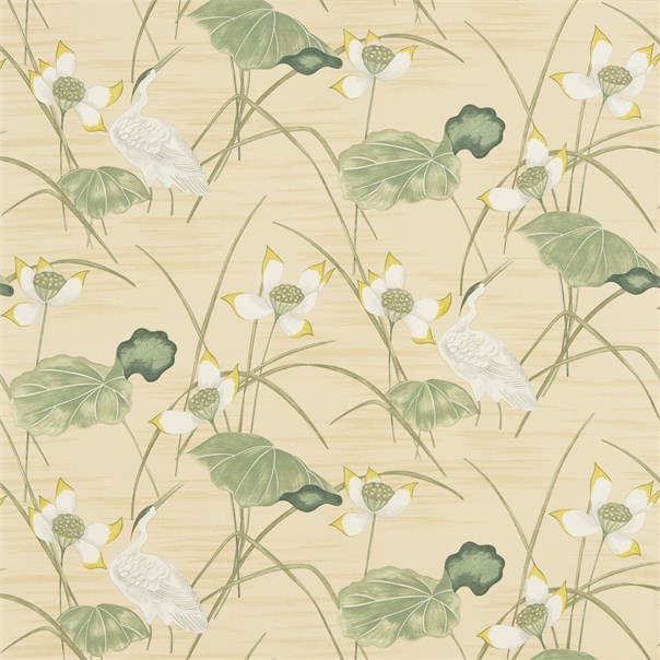 Heronsford Yellow/Cream Fabric by Sanderson