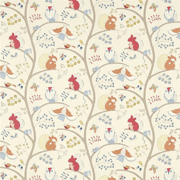 Going Batty Red/Ginger Fabric by Sanderson