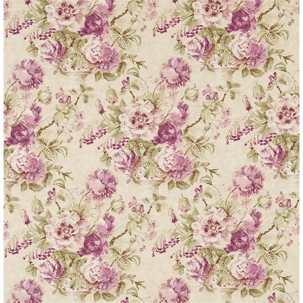 Giselle Bordeaux/Olive Fabric by Sanderson
