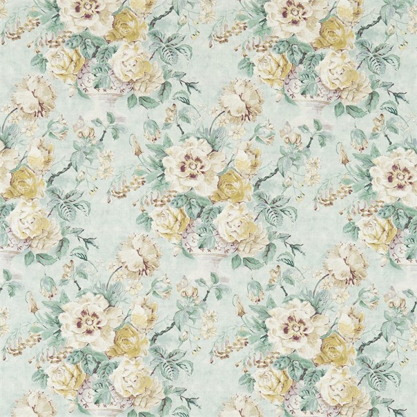 Giselle Gold/Jade Fabric by Sanderson