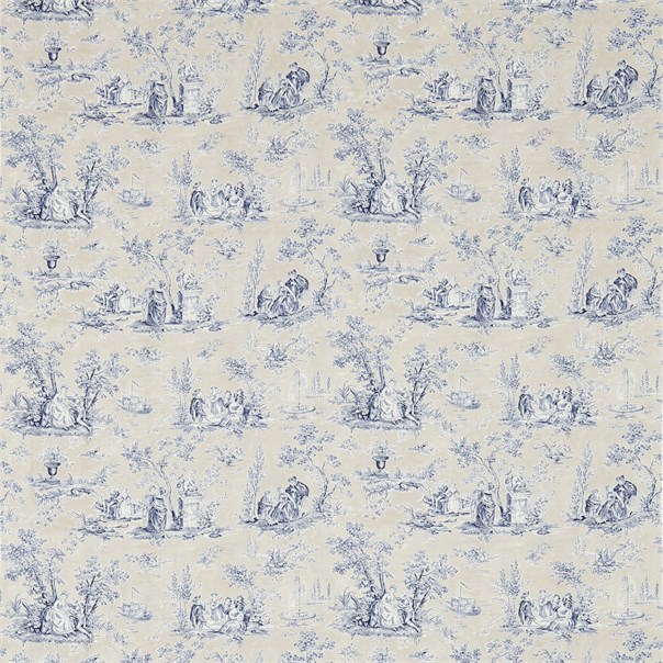 Josette Indigo/Taupe Fabric by Sanderson