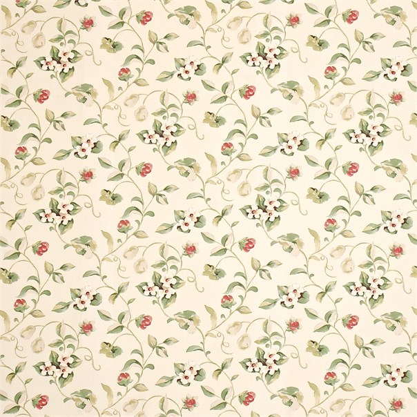 Orchard Blossom Pink/Fennel Fabric by Sanderson