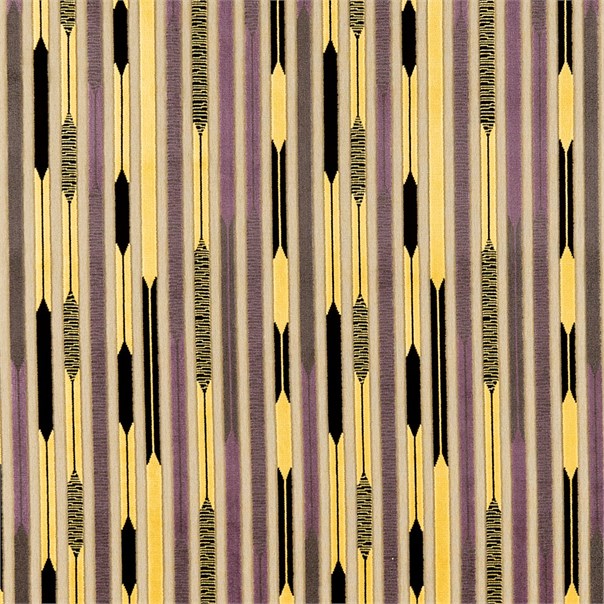 Kandinsky Fig/Yellow Fabric by Sanderson