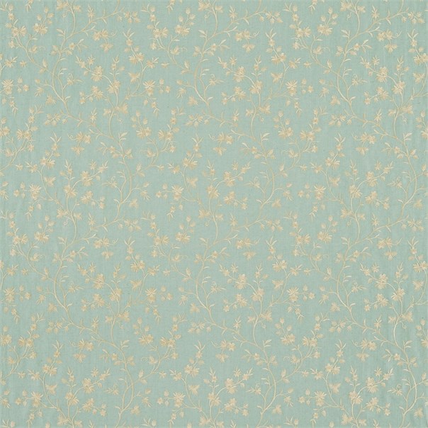 Hermione Sea Blue/Gold Fabric by Sanderson