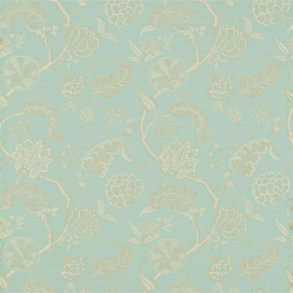 Palampore Weave Blue/Cream Fabric by Sanderson