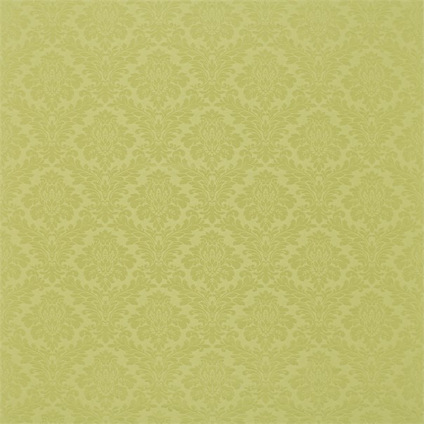 Lymington Damask Leaf Green Fabric by Sanderson